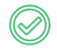icone- crochet vert dans cercle transparent